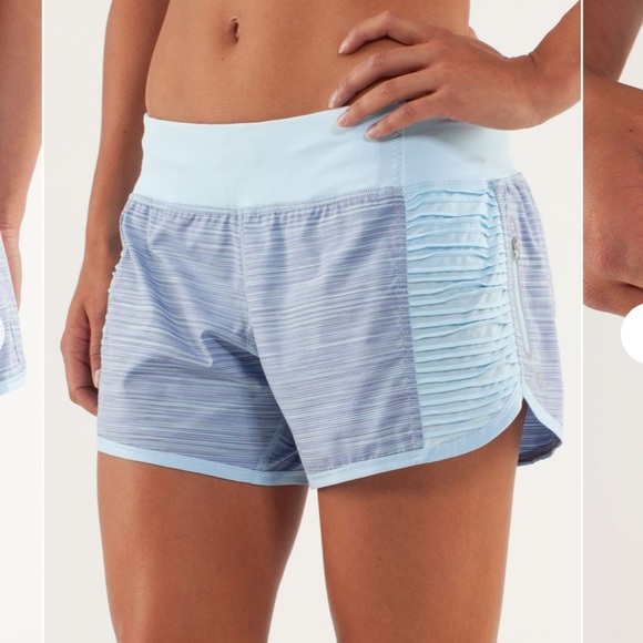 lululemon athletica Pants - Run: Bright at Night Short Caspian Blue Stripe 8